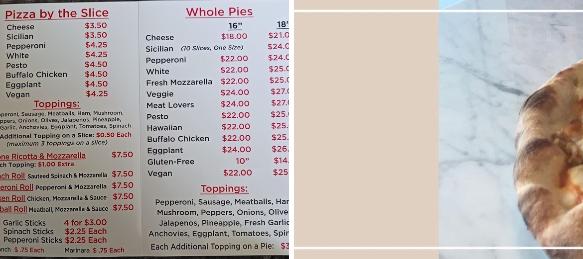 Pizza Wagon of Brooklyn Menu