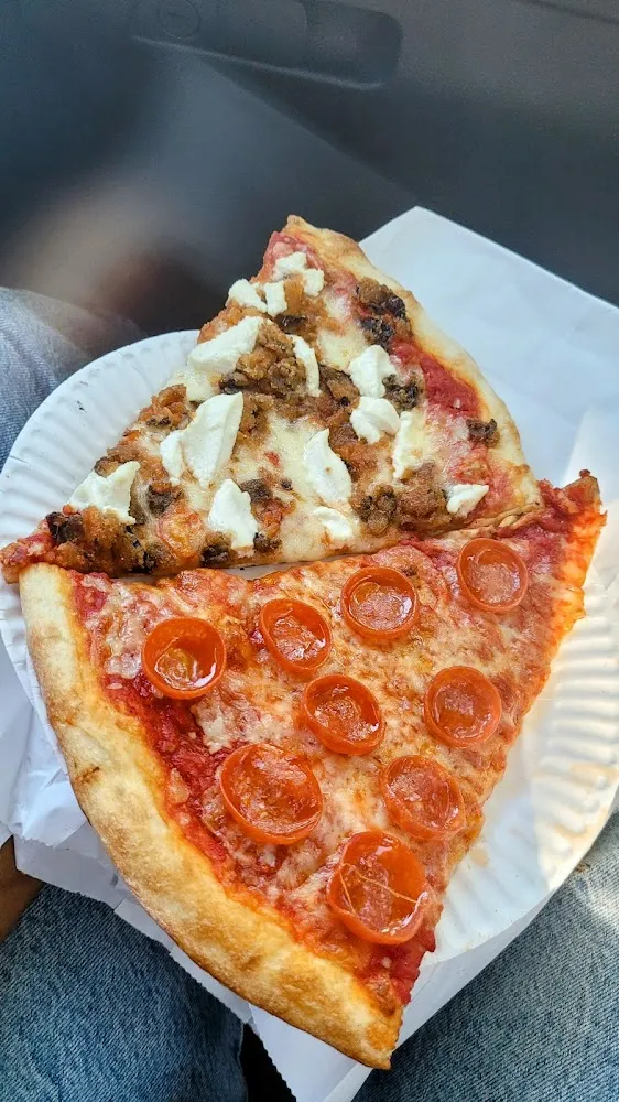 Eggplant Pizza and Pepperoni Pizza