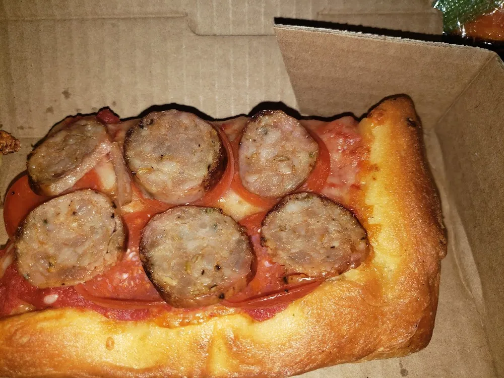 Sicilian Pizza Pepperoni and Sausage